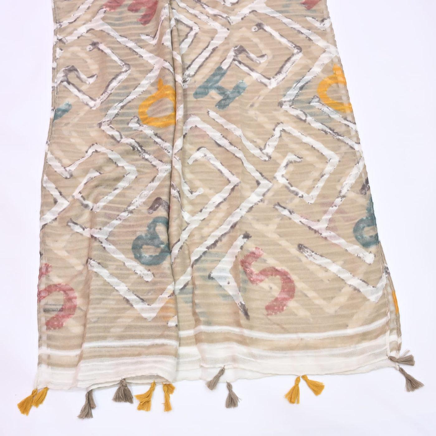 Puzzle Art Lawn Hijab _Beige