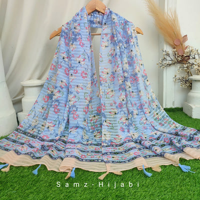 GulBahar  Lawn  Hijab _Baby Blue