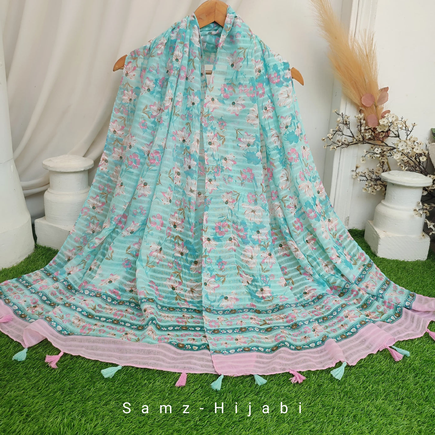 GulBahar  Lawn  Hijab _Baby Green