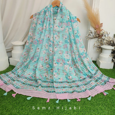 GulBahar  Lawn  Hijab _Baby Green