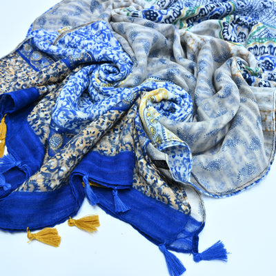 Booty Art Lawn Hijab Blue